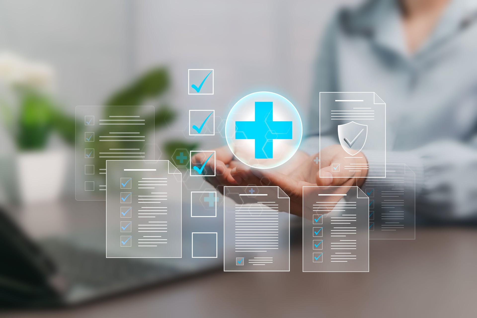 Health insurance, comprehensive care and protection through virtual reality technology on the screen, medical treatment system, remote appointment booking, various advice via wireless internet network Health insurance, comprehensive care and protection through virtual reality technology on the screen, medical treatment system, remote appointment booking, various advice via wireless internet network